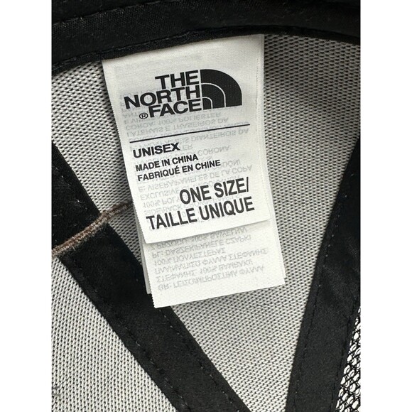 The North Face Mudder SnapBack Hat Gray Brown Leather Patch Mesh Trucker OSFA - Picture 9 of 9